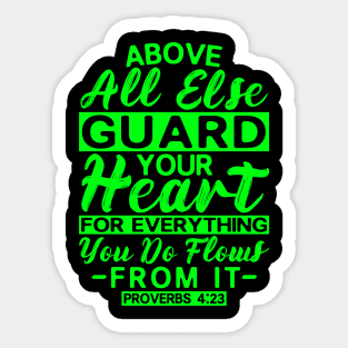 Proverbs 4:23 Guard Your Heart Sticker